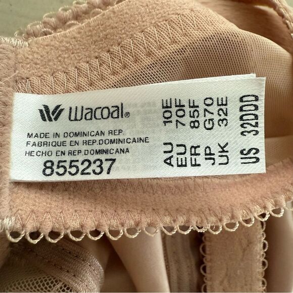Wacoal Beige In Bloom Floral Lace Full Figure Bra Style 855237 NWT - Picture 5 of 6